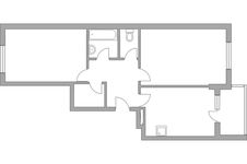 Планировка 2-комнатной квартиры, 59,1 м2