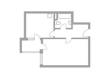 Планировка 1-комнатной квартиры, 40,3 м2