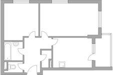 Планировка 2-комнатной квартиры, 52,7 м2