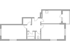 Планировка 2-комнатной квартиры, 60,9 м2
