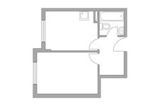 Планировка 1-комнатной квартиры, 31,1 м2