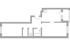 Планировка 2-комнатной квартиры, 56,4 м2