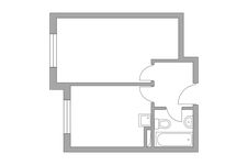 Планировка 1-комнатной квартиры, 32,7 м2