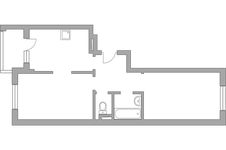 Планировка 2-комнатной квартиры, 54,2 м2