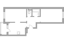 Планировка 2-комнатной квартиры, 54,2 м2