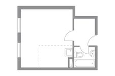 Планировка квартиры студии, 28,2 м2