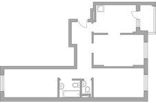 Планировка 3-комнатной квартиры, 75,9 м2