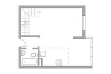 Планировка квартиры студии, 53 м2