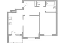 Планировка 2-комнатной квартиры, 54,7 м2