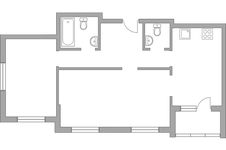 Планировка 2-комнатной квартиры, 62,4 м2