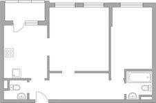 Планировка 2-комнатной квартиры, 59,1 м2