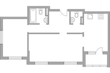 Планировка 2-комнатной квартиры, 61,9 м2
