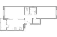 Планировка 2-комнатной квартиры, 55,2 м2