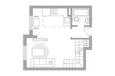Планировка квартиры студии, 46 м2