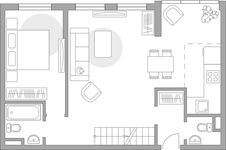 Планировка 2-комнатной квартиры, 76,1 м2