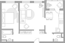 Планировка 2-комнатной квартиры, 59,1 м2