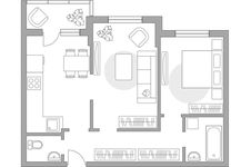 Планировка 2-комнатной квартиры, 52,9 м2