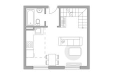 Планировка квартиры студии, 45,6 м2