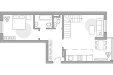 Планировка 2-комнатной квартиры, 73,1 м2