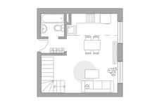 Планировка квартиры студии, 44,6 м2
