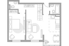 Планировка 2-комнатной квартиры, 71,5 м2