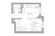 Планировка квартиры студии, 46 м2