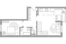 Планировка 2-комнатной квартиры, 73,1 м2