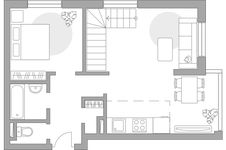 Планировка 2-комнатной квартиры, 66,4 м2