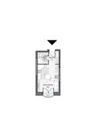 Планировка квартиры студии, 24,39 м2