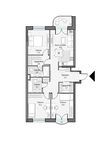 Планировка 3-комнатной квартиры, 87,04 м2