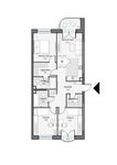 Планировка 3-комнатной квартиры, 88,71 м2