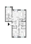 Планировка 3-комнатной квартиры, 106,64 м2