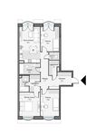 Планировка 3-комнатной квартиры, 96,64 м2