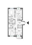 Планировка 3-комнатной квартиры, 86,64 м2