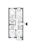 Планировка 3-комнатной квартиры, 88,29 м2