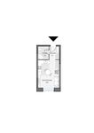 Планировка квартиры студии, 23,78 м2