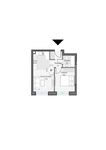 Планировка 1-комнатной квартиры, 34,76 м2