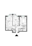 Планировка 2-комнатной квартиры, 71,78 м2