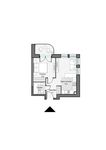 Планировка 1-комнатной квартиры, 35,75 м2