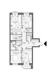Планировка 3-комнатной квартиры, 97,23 м2