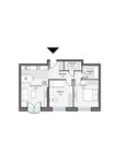 Планировка 2-комнатной квартиры, 60,43 м2