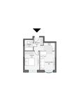 Планировка 1-комнатной квартиры, 40,09 м2