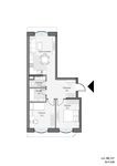 Планировка 2-комнатной квартиры, 58,79 м2