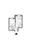 Планировка 1-комнатной квартиры, 38,12 м2