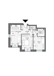 Планировка 2-комнатной квартиры, 63,39 м2
