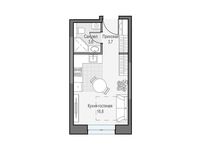Планировка квартиры студии, 24,69 м2