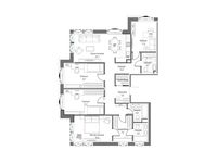Планировка 4-комнатной квартиры, 120,81 м2