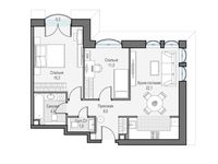 Планировка 2-комнатной квартиры, 64,17 м2