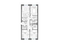 Планировка 3-комнатной квартиры, 87,03 м2