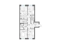 Планировка 3-комнатной квартиры, 96,05 м2